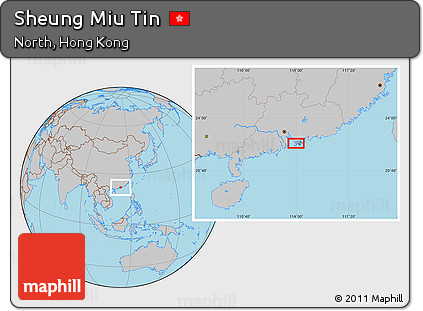 Gray Location Map of Sheung Miu Tin