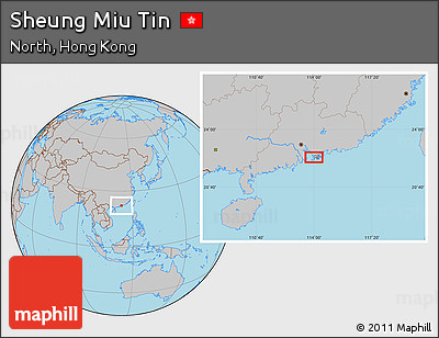 Gray Location Map of Sheung Miu Tin