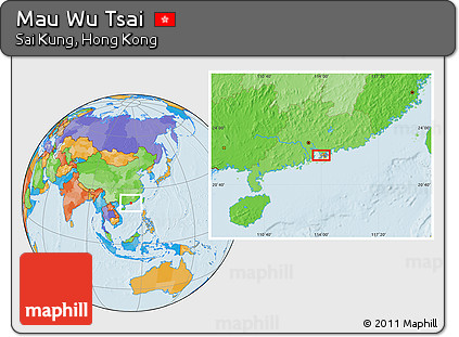 Political Location Map of Mau Wu Tsai