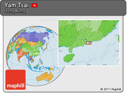 Political Location Map of Yam Tsai