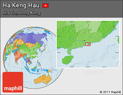 Political Location Map of Ha Keng Hau