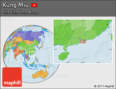 Political Location Map of Kung Miu
