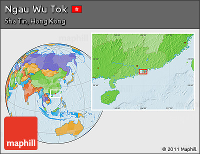Political Location Map of Ngau Wu Tok