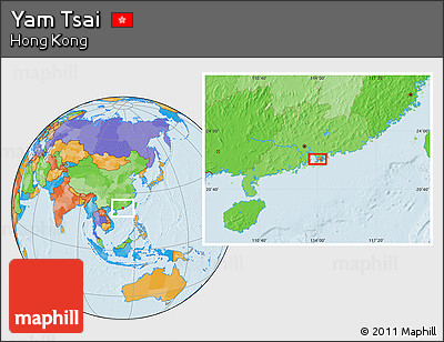Political Location Map of Yam Tsai