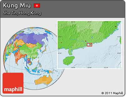 Political Location Map of Kung Miu