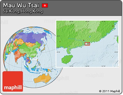 Political Location Map of Mau Wu Tsai
