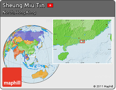 Political Location Map of Sheung Miu Tin