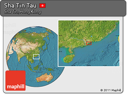 Satellite Location Map of Sha Tin Tau
