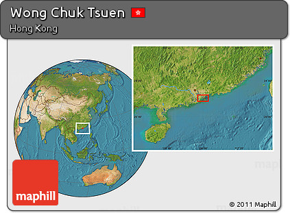 Satellite Location Map of Wong Chuk Tsuen