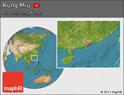 Satellite Location Map of Kung Miu
