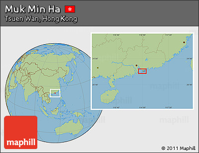 Savanna Style Location Map of Muk Min Ha