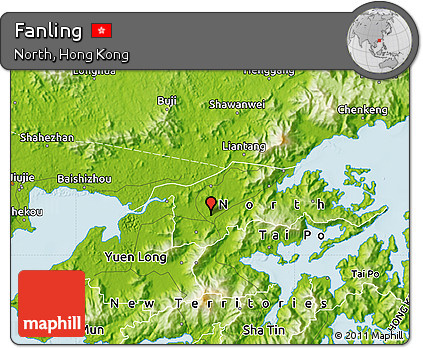 Physical Map of Fanling