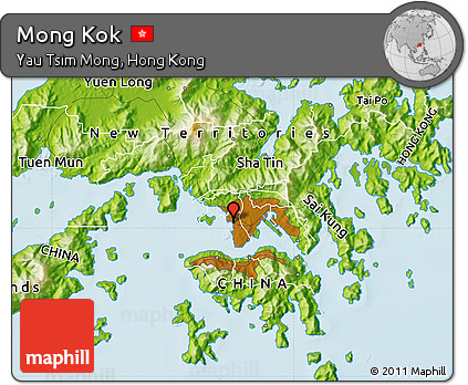 Physical Map of Mong Kok