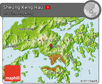 Physical Map of Sheung Keng Hau