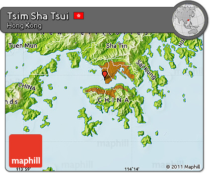 Physical Map of Tsim Sha Tsui
