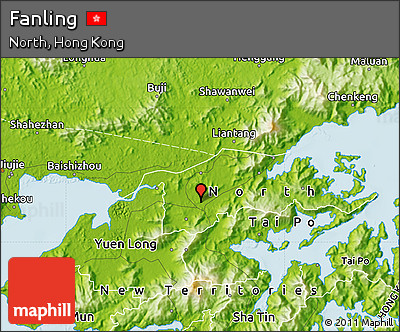 Physical Map of Fanling
