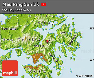 Physical Map of Mau Ping San Uk