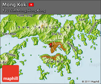 Physical Map of Mong Kok
