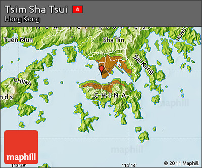 Physical Map of Tsim Sha Tsui