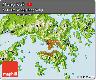 Physical Map of Mong Kok