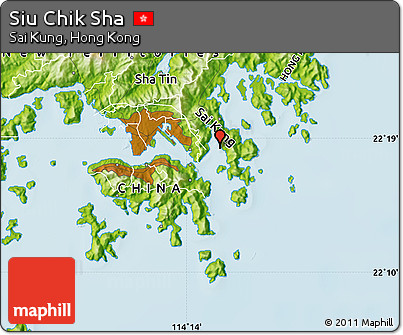 Physical Map of Siu Chik Sha