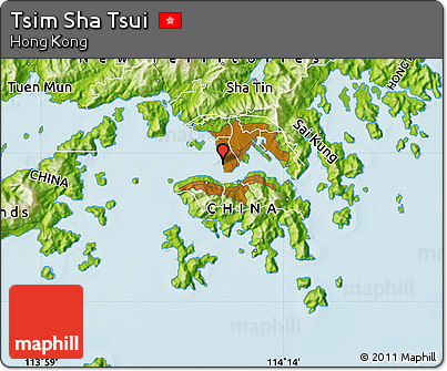 Physical Map of Tsim Sha Tsui