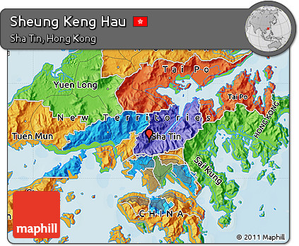Political Map of Sheung Keng Hau