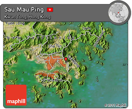 Satellite Map of Sau Mau Ping