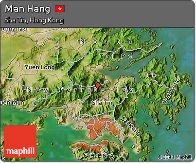 Satellite Map of Man Hang