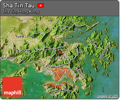Satellite Map of Sha Tin Tau
