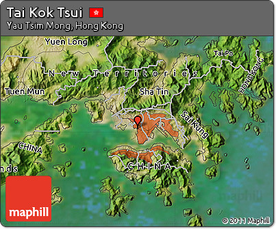 Satellite Map of Tai Kok Tsui