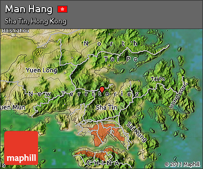 Satellite Map of Man Hang