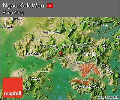 Satellite Map of Ngau Kok Wan