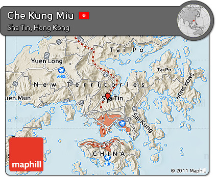 Shaded Relief Map of Che Kung Miu