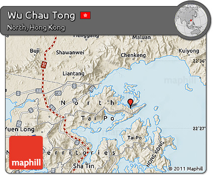 Shaded Relief Map of Wu Chau Tong