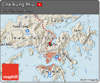 Shaded Relief Map of Che Kung Miu
