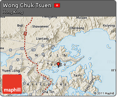 Shaded Relief Map of Wong Chuk Tsuen