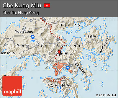 Shaded Relief Map of Che Kung Miu