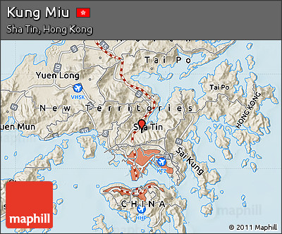 Shaded Relief Map of Kung Miu