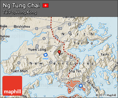 Shaded Relief Map of Ng Tung Chai