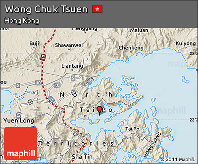 Shaded Relief Map of Wong Chuk Tsuen