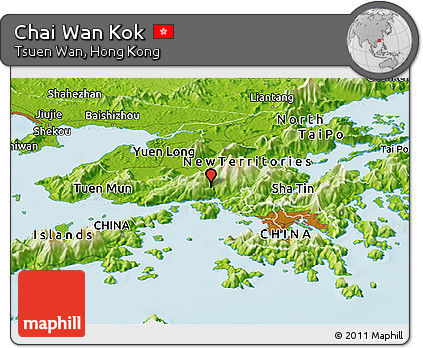 Physical Panoramic Map of Chai Wan Kok