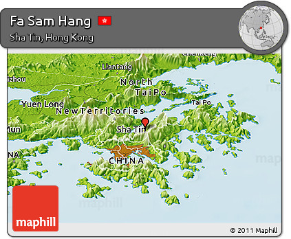 Physical Panoramic Map of Fa Sam Hang