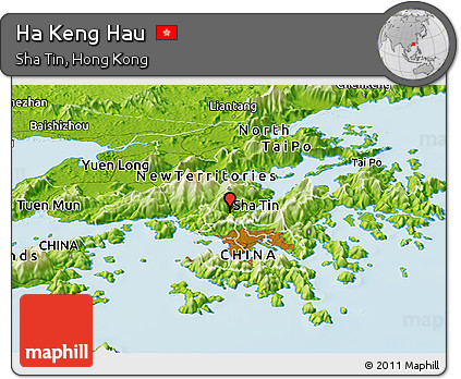 Physical Panoramic Map of Ha Keng Hau