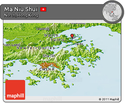 Physical Panoramic Map of Ma Niu Shui