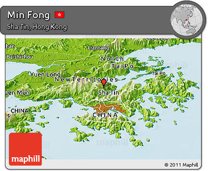 Physical Panoramic Map of Min Fong