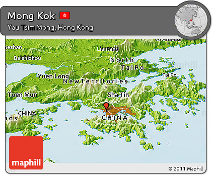 Physical Panoramic Map of Mong Kok