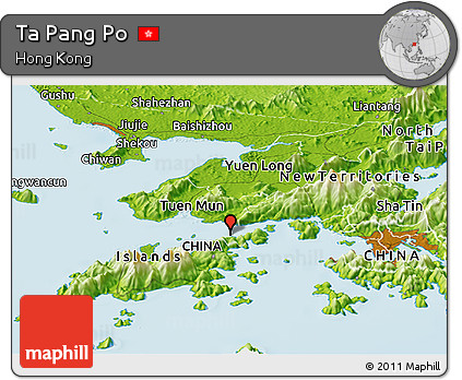 Physical Panoramic Map of Ta Pang Po