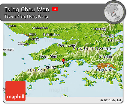Physical Panoramic Map of Tsing Chau Wan