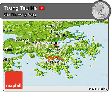 Physical Panoramic Map of Tsung Tau Ha